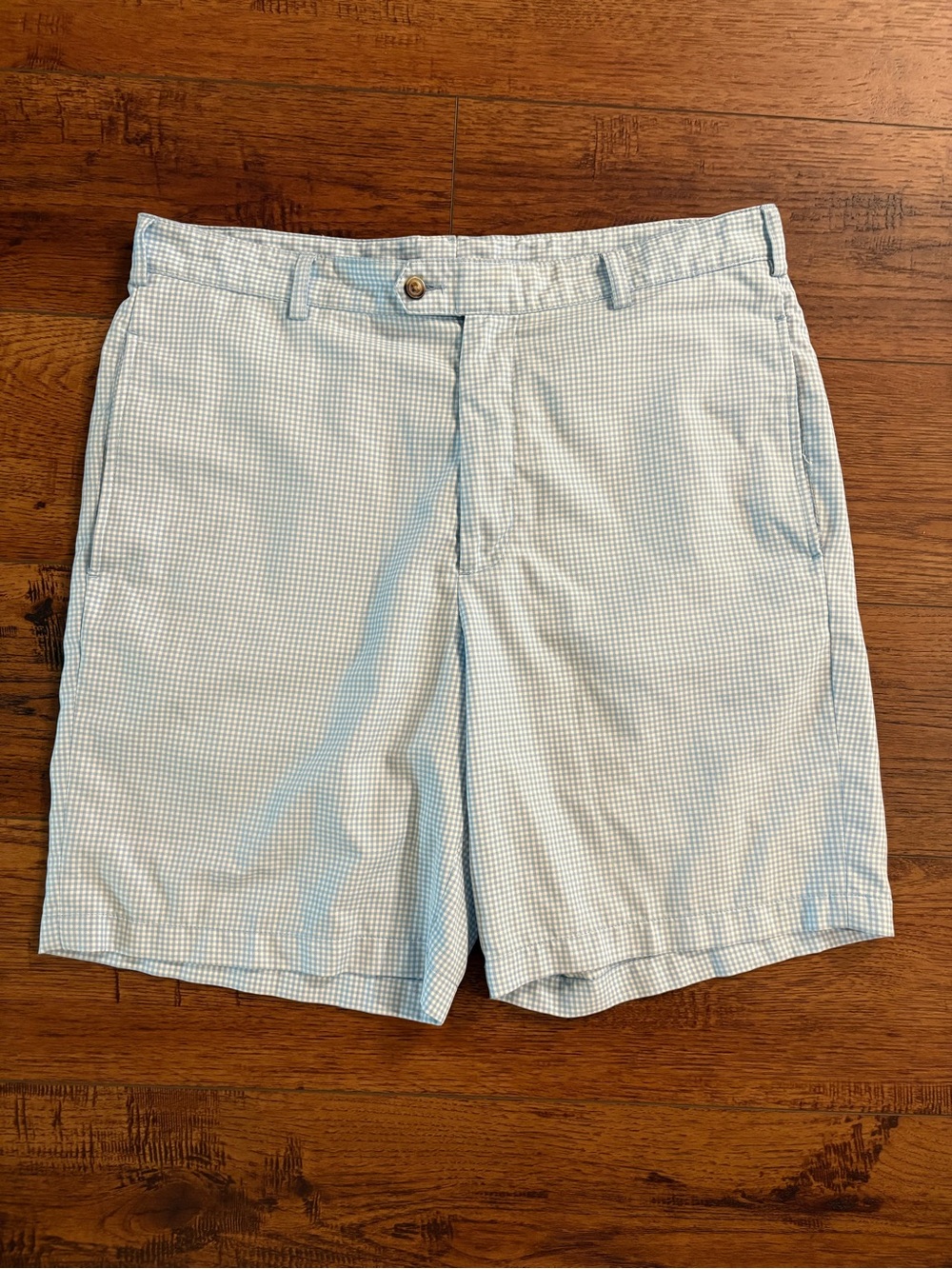 Donald Ross La Playa Naples FL Blue Gingham Golf Shorts Mens 36